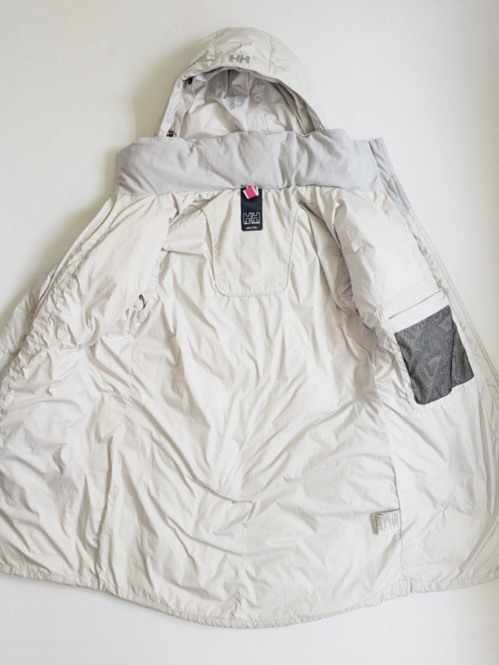 Helly Hansen Aden Down Parka Coat S/P Light Grey - Picture 6 of 16